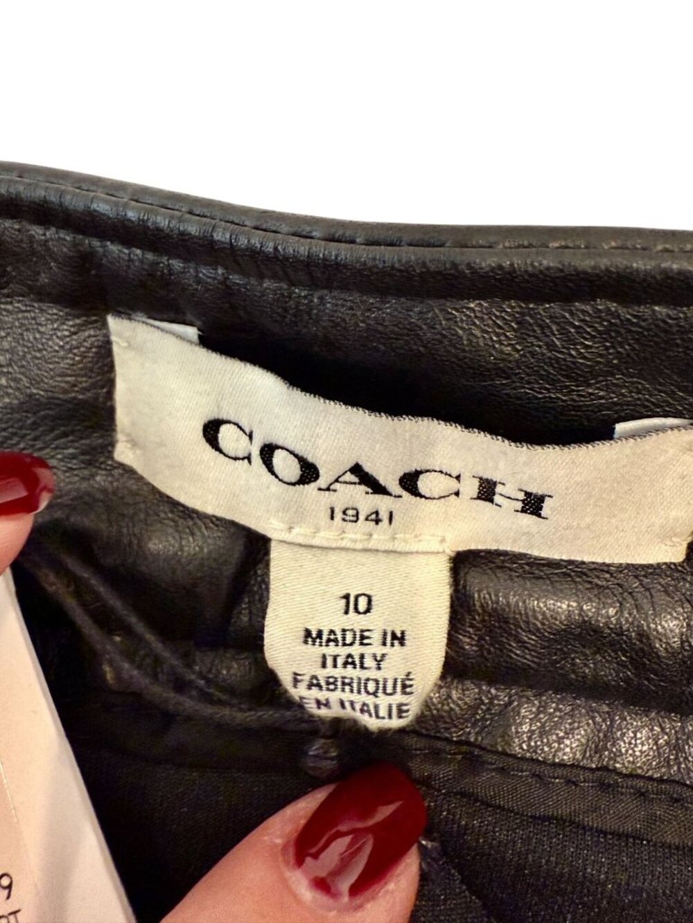 Coach 1941 Blue/Black Curved Hem Skirt  NWT - Size 10 - Picture 6 of 9